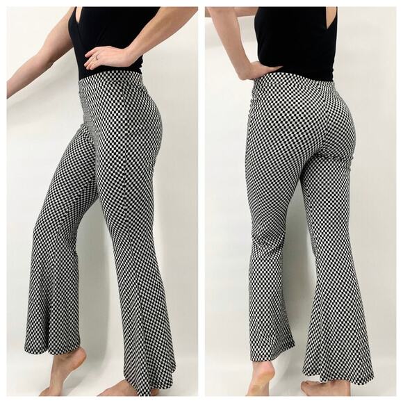 Altar'd State Pants - Altar'd State Black and White Checkered Flare Pants Women's Large